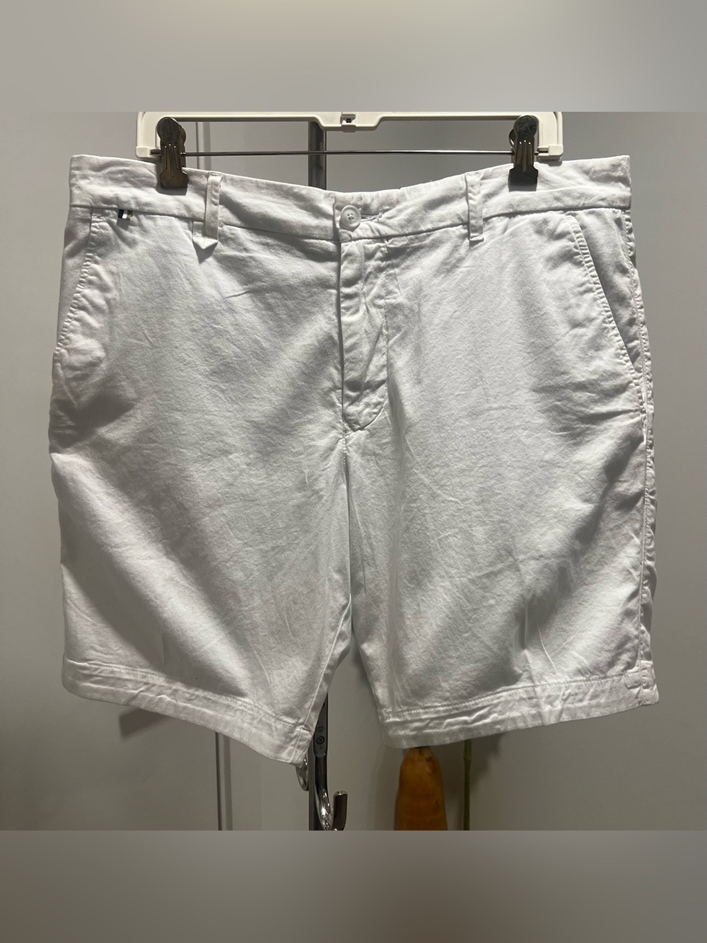 Boss Formal H Slice White Men’s Flat Front Shorts